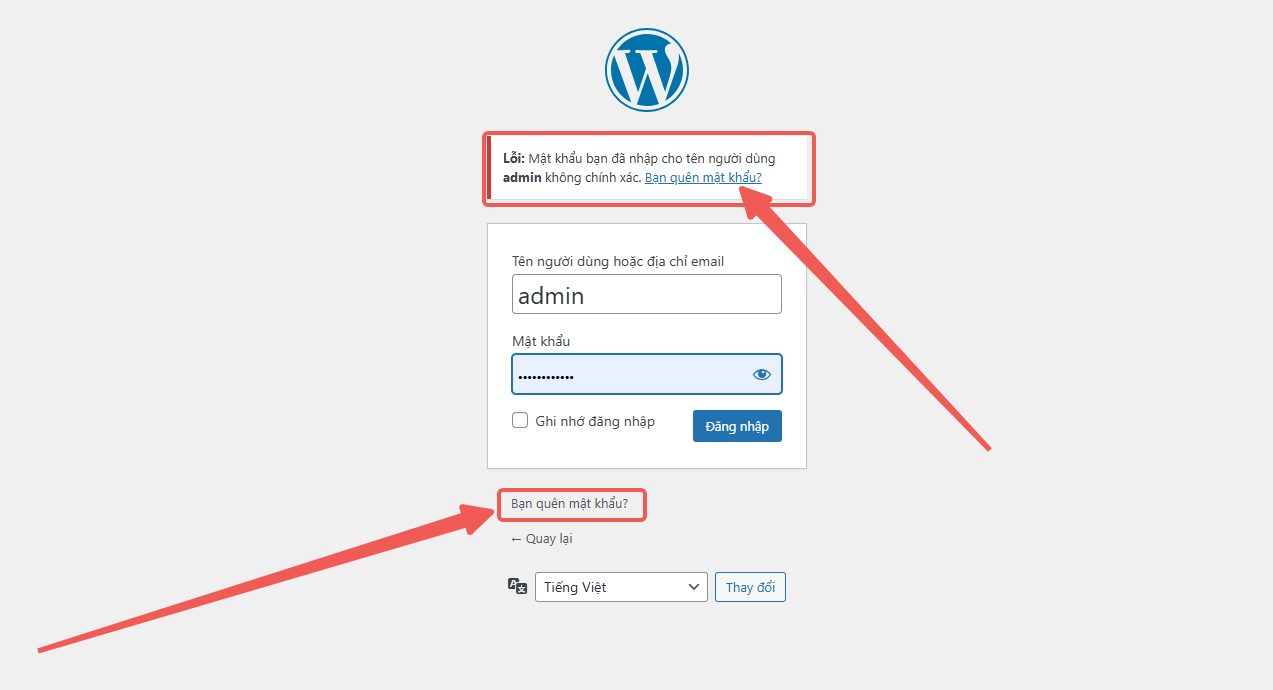 Khôi phục mật khẩu qua email