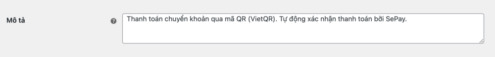 Cấu hình mô tả